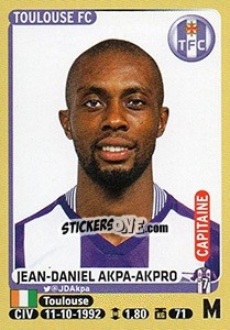 Sticker Jean-Daniel Akpa-Akpro - FOOT 2015-2016 n. 445 - Panini