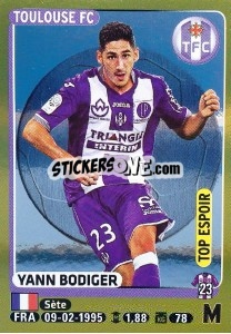 Cromo Yann Bodiger (Top Espoir) - FOOT 2015-2016 - Panini