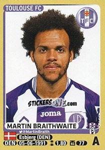 Sticker Martin Braithwaite - FOOT 2015-2016 n. 454 - Panini