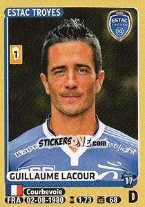 Sticker Guillaume Lacour - FOOT 2015-2016 - Panini