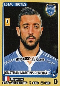 Cromo Jonathan Martins Pereira - FOOT 2015-2016 n. 461 - Panini