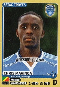 Sticker Chris Mavinga - FOOT 2015-2016 n. 464 - Panini