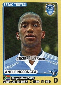Cromo Anele Ngcongca - FOOT 2015-2016 n. 466 - Panini