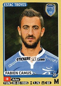 Sticker Fabien Camus - FOOT 2015-2016 n. 472 - Panini