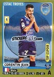 Sticker Corentin Jean (Top Espoir) - FOOT 2015-2016 - Panini