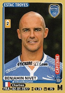 Sticker Benjamin Nivet - FOOT 2015-2016 - Panini