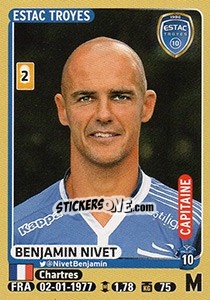 Sticker Benjamin Nivet - FOOT 2015-2016 n. 477 - Panini