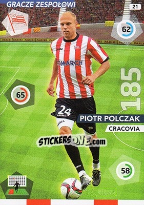 Sticker Piotr Polczak - Ekstraklasa 2015-2016. Adrenalyn XL n. 21 - Panini