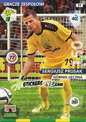 Sticker Sergiusz Prusak - Ekstraklasa 2015-2016. Adrenalyn XL n. 29 - Panini