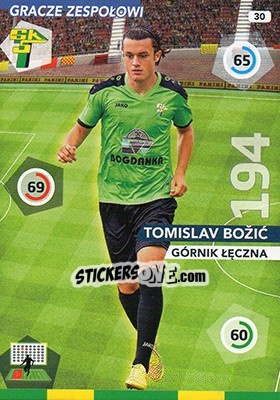 Cromo Tomislav Božic - Ekstraklasa 2015-2016. Adrenalyn XL n. 30 - Panini