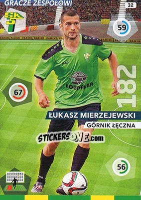Sticker Lukasz Mierzejewski - Ekstraklasa 2015-2016. Adrenalyn XL - Panini
