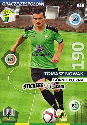 Sticker Tomasz Nowak - Ekstraklasa 2015-2016. Adrenalyn XL n. 35 - Panini
