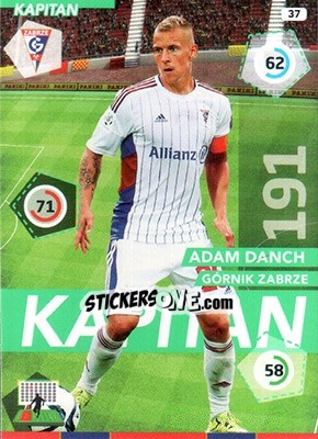 Sticker Adam Danch - Ekstraklasa 2015-2016. Adrenalyn XL n. 37 - Panini