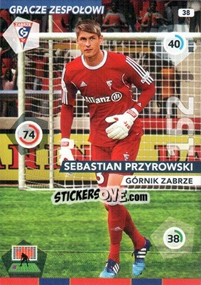 Sticker Sebastian Przyrowski - Ekstraklasa 2015-2016. Adrenalyn XL n. 38 - Panini
