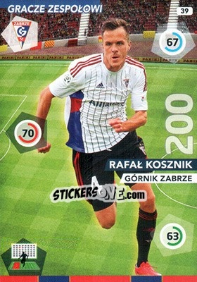 Sticker Rafał Kosznik - Ekstraklasa 2015-2016. Adrenalyn XL n. 39 - Panini