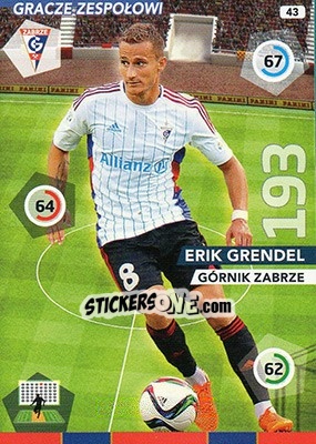 Sticker Erik Grendel - Ekstraklasa 2015-2016. Adrenalyn XL - Panini