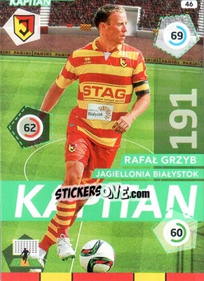 Sticker Rafał Grzyb - Ekstraklasa 2015-2016. Adrenalyn XL n. 46 - Panini