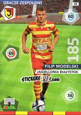 Sticker Filip Modelski - Ekstraklasa 2015-2016. Adrenalyn XL n. 48 - Panini