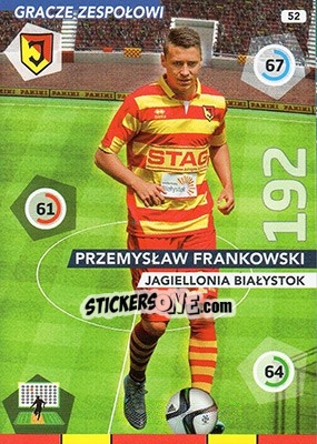 Sticker Przemysław Frankowski - Ekstraklasa 2015-2016. Adrenalyn XL n. 52 - Panini