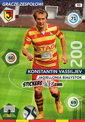 Sticker Konstantin Vassiljev - Ekstraklasa 2015-2016. Adrenalyn XL n. 53 - Panini