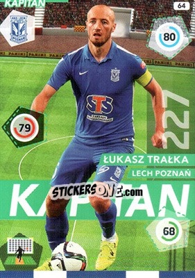 Sticker Lukasz Trałka - Ekstraklasa 2015-2016. Adrenalyn XL n. 64 - Panini