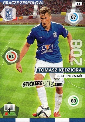 Sticker Tomasz Kędziora - Ekstraklasa 2015-2016. Adrenalyn XL n. 66 - Panini