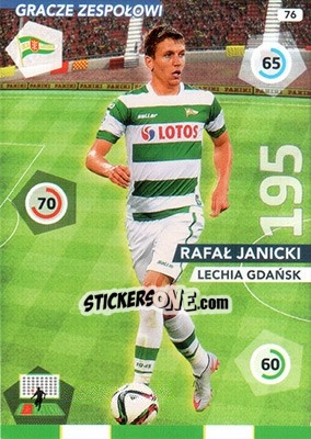 Sticker Rafał Janicki - Ekstraklasa 2015-2016. Adrenalyn XL n. 76 - Panini