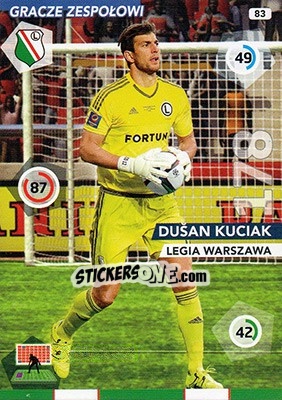 Figurina Dušan Kuciak - Ekstraklasa 2015-2016. Adrenalyn XL - Panini