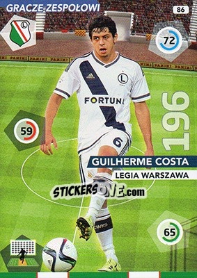 Sticker Guilherme Costa - Ekstraklasa 2015-2016. Adrenalyn XL - Panini