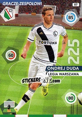 Sticker Ondrej Duda - Ekstraklasa 2015-2016. Adrenalyn XL n. 87 - Panini