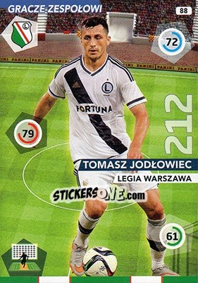 Sticker Tomasz Jodłowiec - Ekstraklasa 2015-2016. Adrenalyn XL n. 88 - Panini