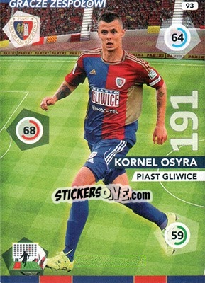 Sticker Kornel Osyra - Ekstraklasa 2015-2016. Adrenalyn XL n. 93 - Panini
