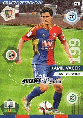 Sticker Kamil Vacek - Ekstraklasa 2015-2016. Adrenalyn XL n. 96 - Panini