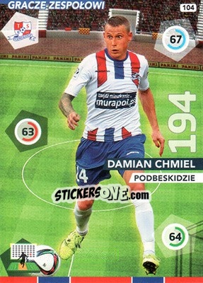 Cromo Damian Chmiel - Ekstraklasa 2015-2016. Adrenalyn XL - Panini