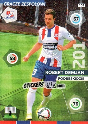 Sticker Róbert Demjan - Ekstraklasa 2015-2016. Adrenalyn XL n. 108 - Panini