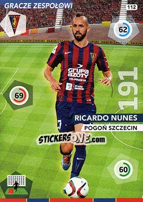 Figurina Ricardo Nunes - Ekstraklasa 2015-2016. Adrenalyn XL n. 112 - Panini