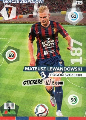 Figurina Mateusz Lewandowski - Ekstraklasa 2015-2016. Adrenalyn XL - Panini