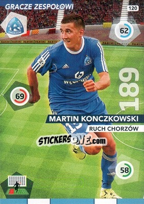 Cromo Martin Konczkowski - Ekstraklasa 2015-2016. Adrenalyn XL n. 120 - Panini