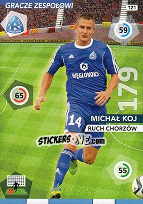 Sticker Michał Koj - Ekstraklasa 2015-2016. Adrenalyn XL n. 121 - Panini