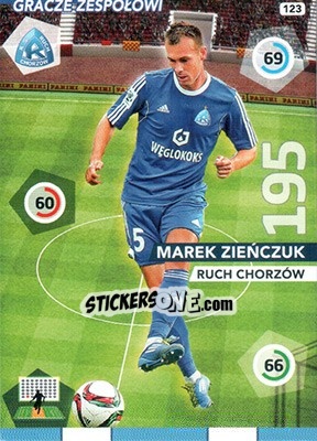 Sticker Marek Zieńczuk - Ekstraklasa 2015-2016. Adrenalyn XL n. 123 - Panini