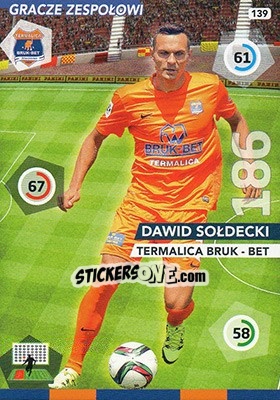 Sticker Dawid Sołdecki - Ekstraklasa 2015-2016. Adrenalyn XL n. 139 - Panini