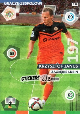 Sticker Krzysztof Janus - Ekstraklasa 2015-2016. Adrenalyn XL n. 158 - Panini