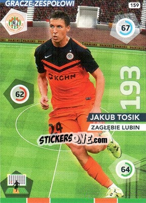 Cromo Jakub Tosik - Ekstraklasa 2015-2016. Adrenalyn XL - Panini