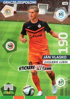 Sticker Ján Vlasko - Ekstraklasa 2015-2016. Adrenalyn XL n. 160 - Panini