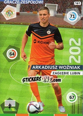 Sticker Arkadiusz Woźniak - Ekstraklasa 2015-2016. Adrenalyn XL n. 161 - Panini