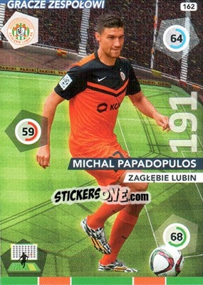 Sticker Michal Papadopulos - Ekstraklasa 2015-2016. Adrenalyn XL n. 162 - Panini
