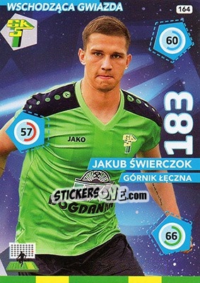 Sticker Jakub Świerczok - Ekstraklasa 2015-2016. Adrenalyn XL n. 164 - Panini