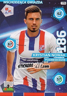 Cromo Krystian Nowak - Ekstraklasa 2015-2016. Adrenalyn XL n. 173 - Panini