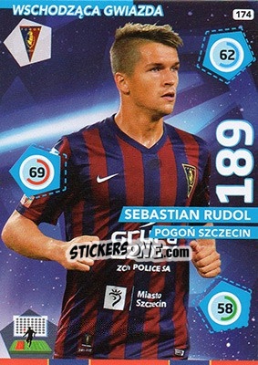 Cromo Sebastian Rudol - Ekstraklasa 2015-2016. Adrenalyn XL - Panini