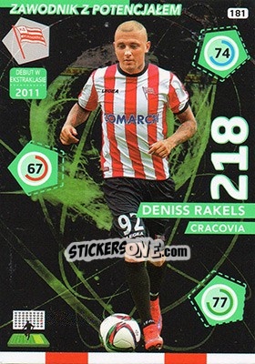 Sticker Deniss Rakels - Ekstraklasa 2015-2016. Adrenalyn XL n. 181 - Panini